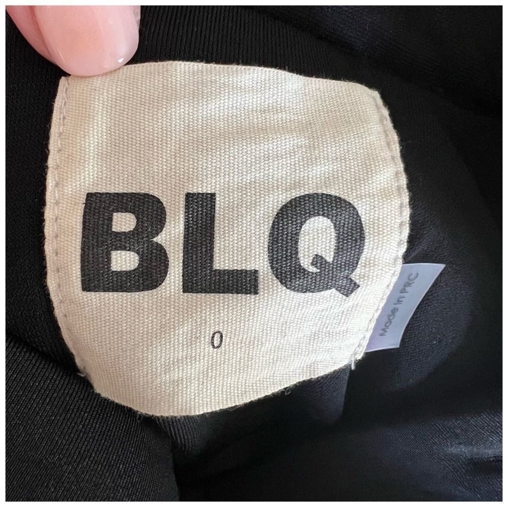 Revolve Blq Basic Black Scuba Knit Wrap Skirt Sz 0 - image 4